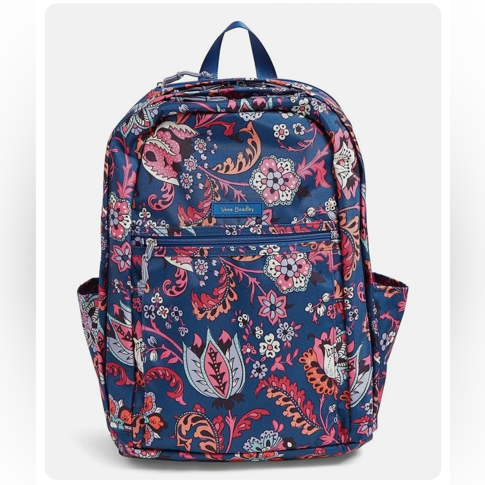 Vera Bradley Lighten Up Grand Backpack in dragon fruit floral